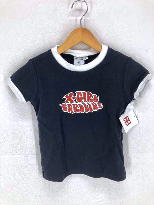 X-girl(エックスガール) FRIENDS CAROLINE DINER S/S RINGER BABY TEE レディース JPN:S