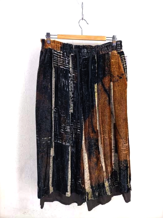 Ground Y(グラウンド ワイ) Velvet Round Cutting Wide Pants メンズ 表記無