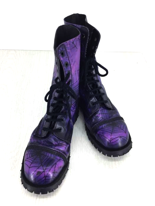 UNDERGROUND(アンダーグラウンド）) spider net 10 Hole Boots スパイダーネット柄 ブーツ メンズ 表記無
