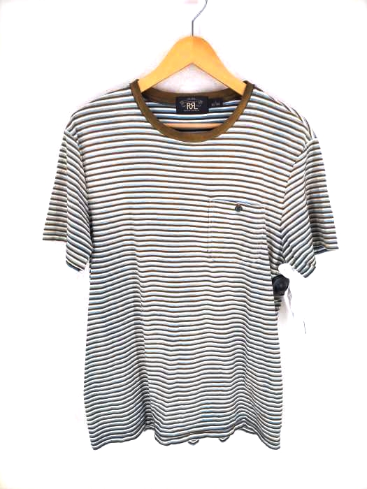 RRL RALPH LAUREN(ダブルアールエル ラルフローレン) マルチボーダーポケットクルーネックTシャツ メンズ JPN:L