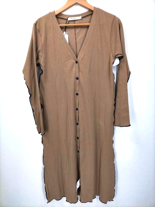moussy(マウジー) RIB LONG CARDIGAN レディース  FREE