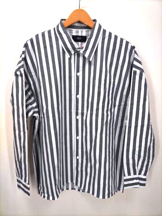AZUL by moussy(アズールバイマウジー) STRIPE RELAX SHIRT メンズ  S