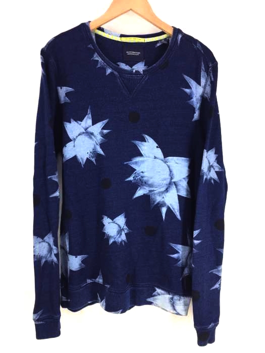 スコッチアンドソーダ SCOTCH&SODA 総柄クルーネック トレーナー メンズ  M