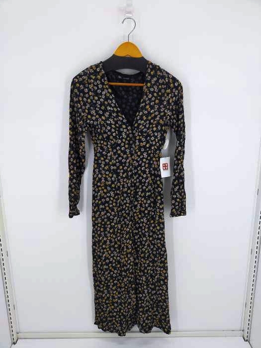 ZARA(ザラ) フラワーレーヨンワンピース レディース import：S
