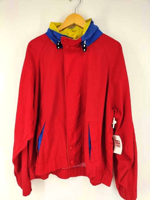 トミーヒルフィガー TOMMY HILFIGER マルチカラーナイロンフーデッドジャケット メンズ  L