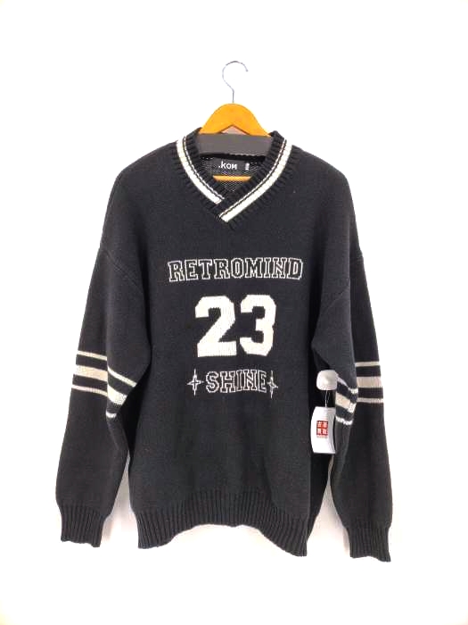ドットコム .KOM フットボールデザイン ニット メンズ import：XXL