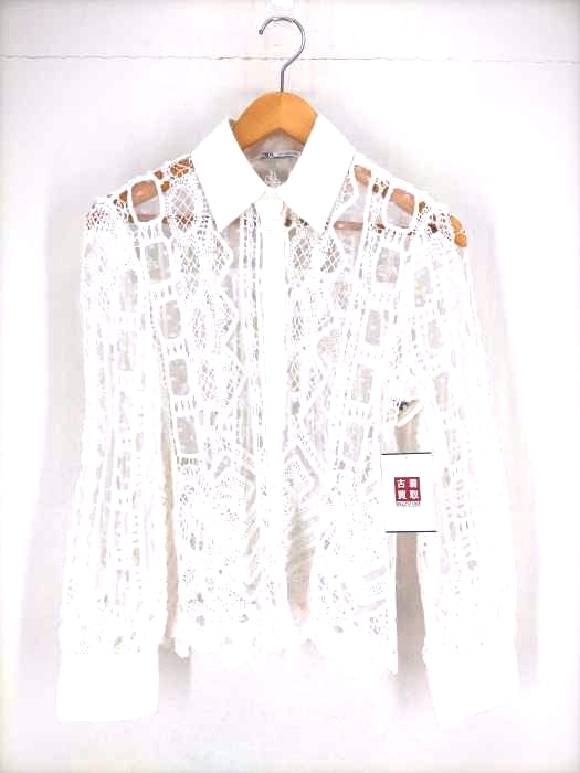 ザラ ZARA カットワークレースシャツ レディース  XS