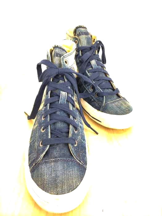 ディーゼル DIESEL EXPOSURE1 ダメージ加工 デニムスニーカー メンズ JPN：27