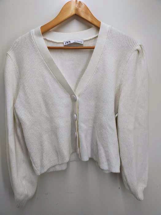 ZARA(ザラ) RIBBED KNIT CARDIGAN レディース トップス カーディガン・ボレロ