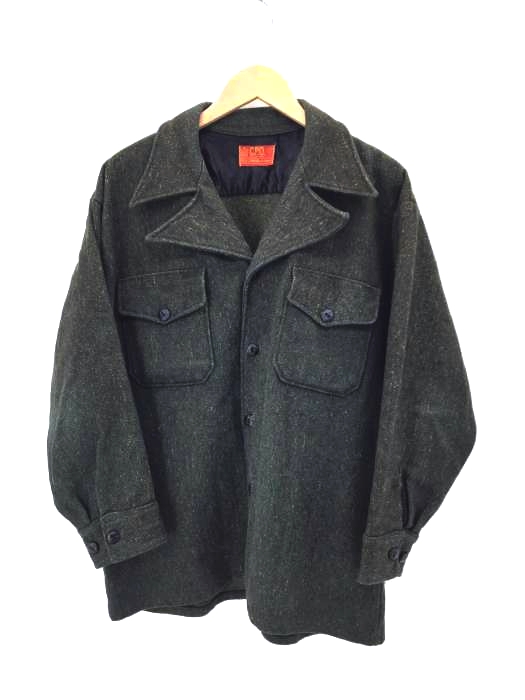 Sears(シアーズ) 70S KINGSROAD  変形ツィードウールシャツ メンズ import：L