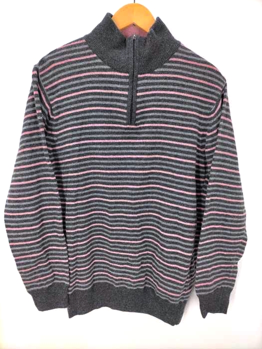 BARNEYS NEWYORK(バーニーズニューヨーク) ウールストライプハーフジップスウェット レディース 表記無