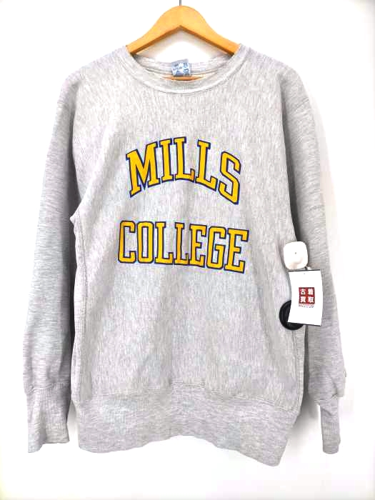 Champion(チャンピオン) 90S REVERSE WEAVE カレッジスウェット MILLS COLLEGE メンズ import:L