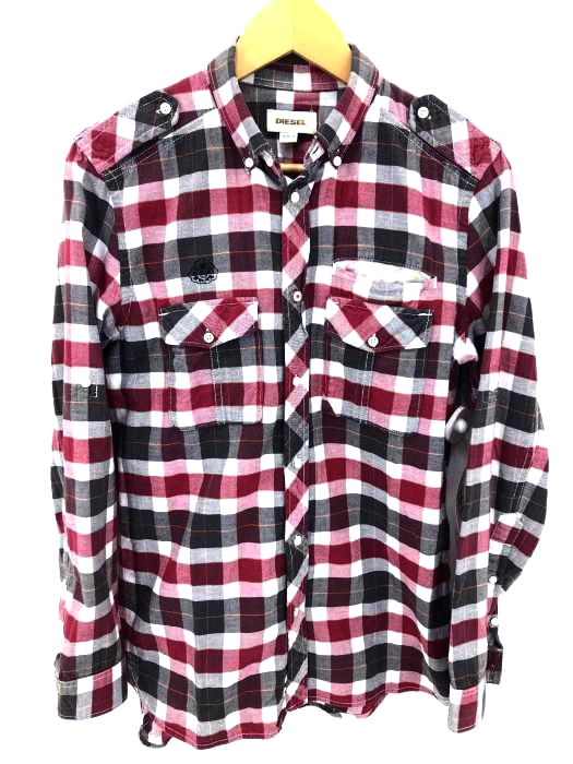 DIESEL(ディーゼル) チェック柄ボタンダウンシャツ メンズ  S