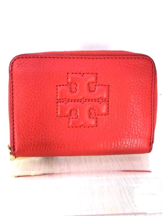 TORY BURCH(トリーバーチ) ラウンドジップ型押し カードケース レディース  無