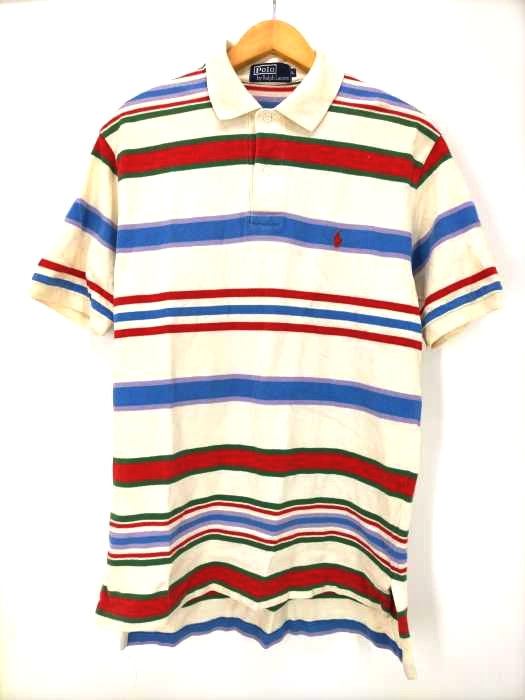 Polo by RALPH LAUREN(ポロバイラルフローレン) マルチボーダー S/S ポロシャツ メンズ import：L