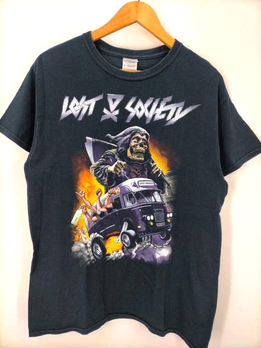USED古着(ユーズドフルギ) GILDANボディ LOST SOCIETY FAST LOUD DEATH TEE メンズ import：M