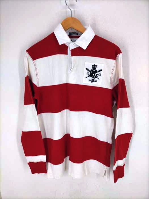 POLO RALPH LAUREN(ポロラルフローレン) Polo Rugby ボーダー柄刺しゅうラグビーシャツ レディース JPN：XS