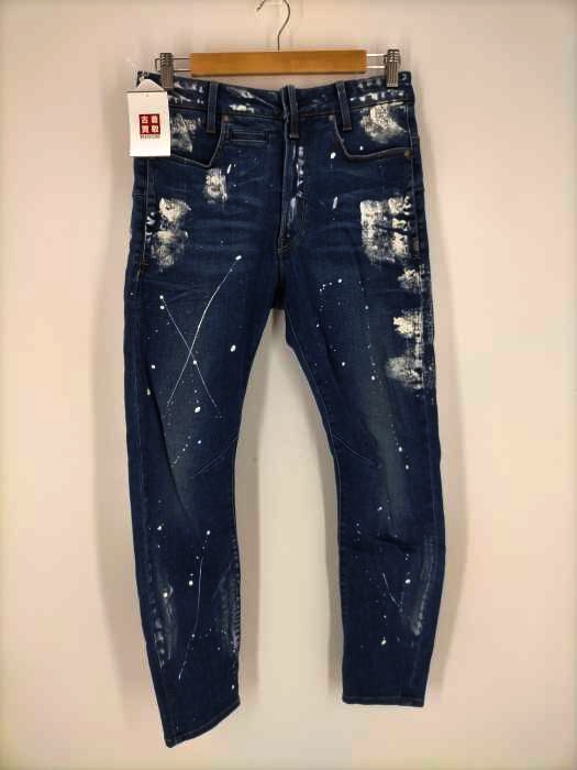 G-STAR RAW(ジースターロー) D-STAQ 3D SKINNY JEANS ペンキ加工デニムパンツ メンズ US：28-29