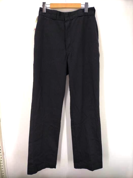 Dickies(ディッキーズ) 90S USA製 874 ワークパンツ TALONジッパー ウエスト折込 ブラック メンズ 32inch W32L34