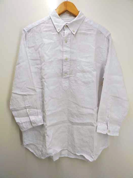 B:MING by BEAMS(ビーミングバイビームス) ベルギーリネン 7分袖 プルオーバーシャツ メンズ JPN：M
