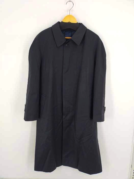 ユーズドフルギ USED古着 カシミヤ混 裏地ストライプ ステンカラーコート メンズ  102BE7