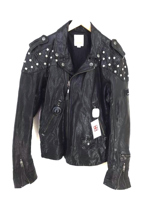 DIESEL(ディーゼル) ラムレザースタッズライダース メンズ アウター ジャケット