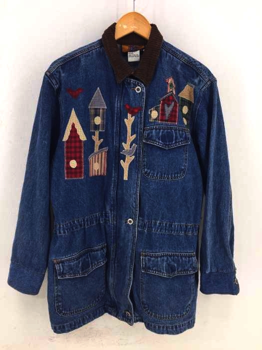 USED古着(ユーズドフルギ) 襟袖コーデュロイ切替ワッペン刺繍カバーオール メンズ import：S