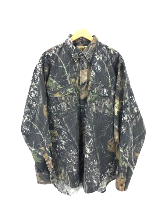 USED古着(ユーズドフルギ) NO TRACE USA製 リアルツリーカモオーバーサイズシャツ メンズ import：XL