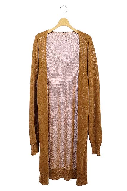 DEUXIEME CLASSE(ドゥーズィエムクラス) 19SS long ニット ロングカーディガン コットン 長袖 茶 ブラウン /HS ■OS レディース  表記なし