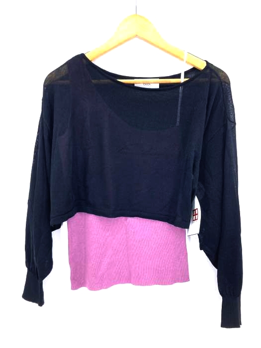 AZUL by moussy(アズールバイマウジー) ONE-SHOULDER KNIT SET TOPS レディース  M