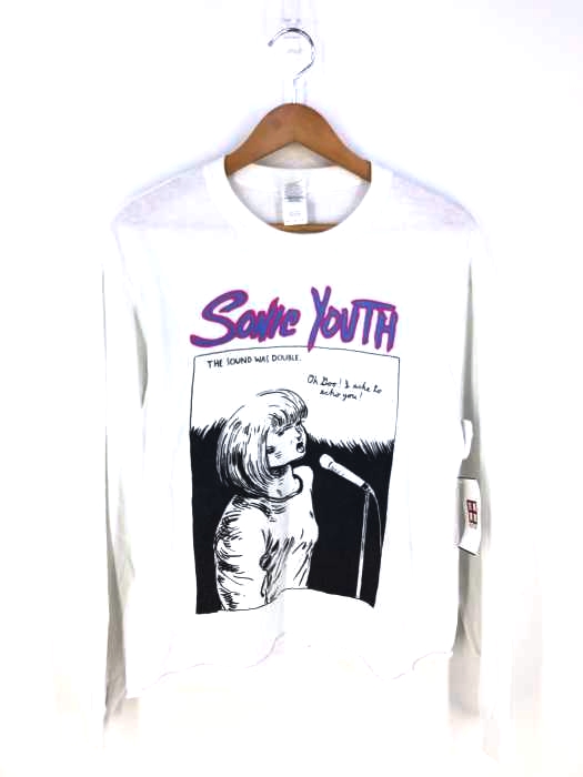 USED古着(ユーズドフルギ) GILDANボディ SONIC YOUTH プリントクルーネックロングスリーブTシャツ メンズ JPN：M