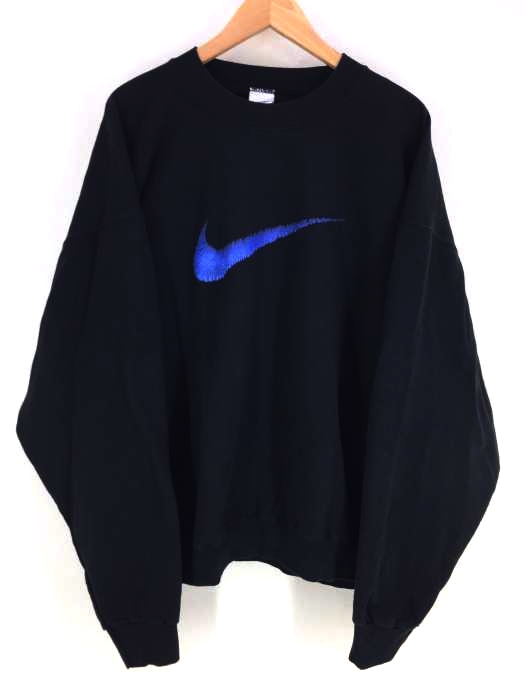 NIKE(ナイキ) USA製 ロゴプリントスウェット スウッシュ 銀タグ シルバータグ メンズ  L