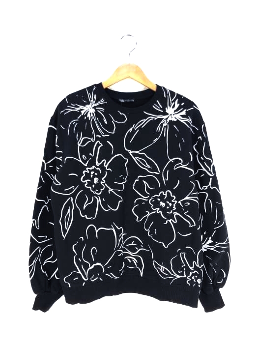 ザラ ZARA 花柄クルーネックスウェット レディース  S
