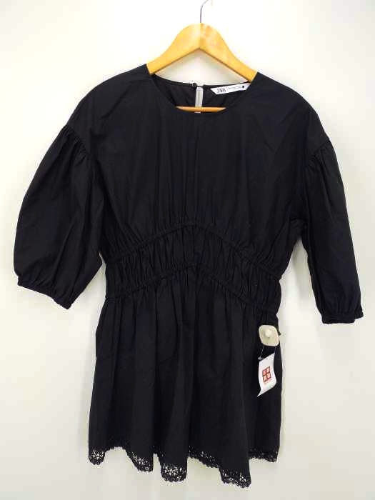 ZARA(ザラ) マッチングレーストリムワンピース レディース JPN：M