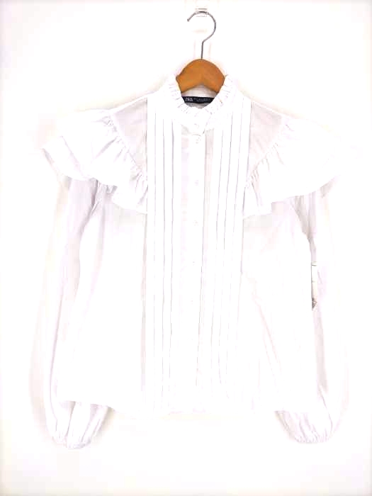 ZARA(ザラ) フリルデザインシャツ レディース  S