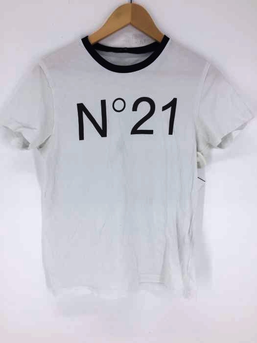 N°21(ヌメロヴェントゥーノ) ロゴプリントTシャツ リンガー レディース  14