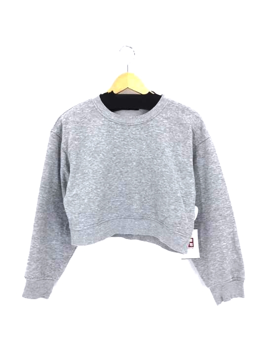 ZARA(ザラ) ショート丈 クルーネックスウェット レディース import：S