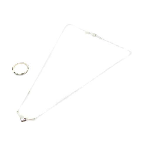 STAR JEWELRY(スタージュエリー) ネックレス 指輪 2点セット SV ハート im in love you complete me 8号 シルバー /YI3 レディース  サイズ表記なし（実寸サイズをご確認下さい。）