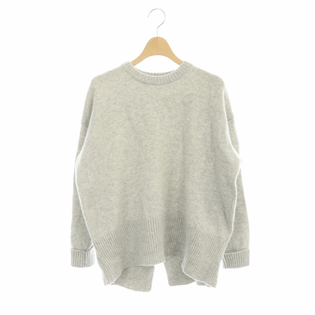 PLST(プラステ) 20AW ニット セーター プルオーバー 長袖 カシミヤ混 M グレー /DF レディース  M