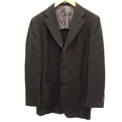 TOMORROWLAND(トゥモローランド) Loro Piana ロロピアーナ ZELANDER 100％Merino Wool テーラードジャケット シングル 3B サイドベンツ 46 M 茶 ブラウン /EK メンズ  46（M）