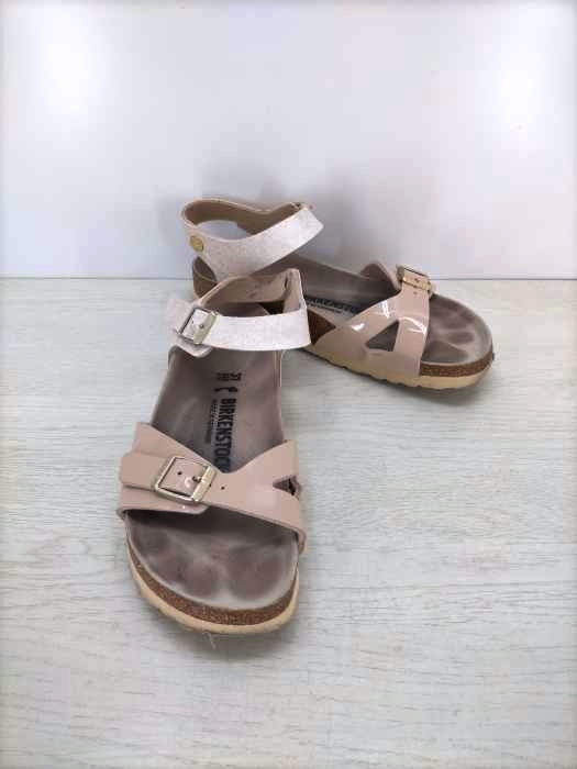 BIRKENSTOCK(ビルケンシュトック) ストラップサンダル エナメル×レザー レディース JPN：37 37