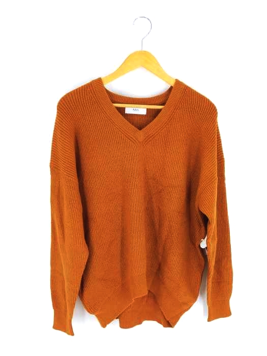 AZUL by moussy(アズールバイマウジー) V NECK LOOSE KNIT TOPS レディース  S