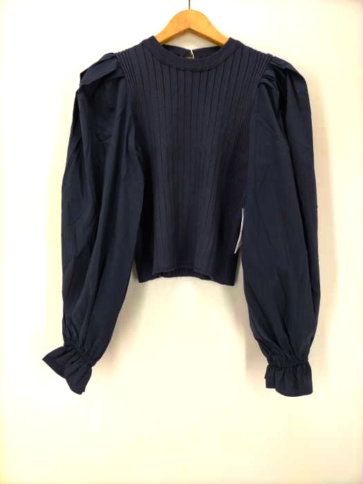 rienda(リエンダ) Shirt SLV Combi KNIT TOP レディース  FREE