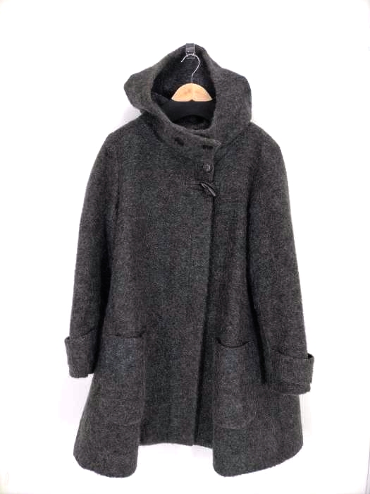 PISANO(ピサーノ) モヘヤ ブレンド フーデットシャギーコート レディース JPN：XL