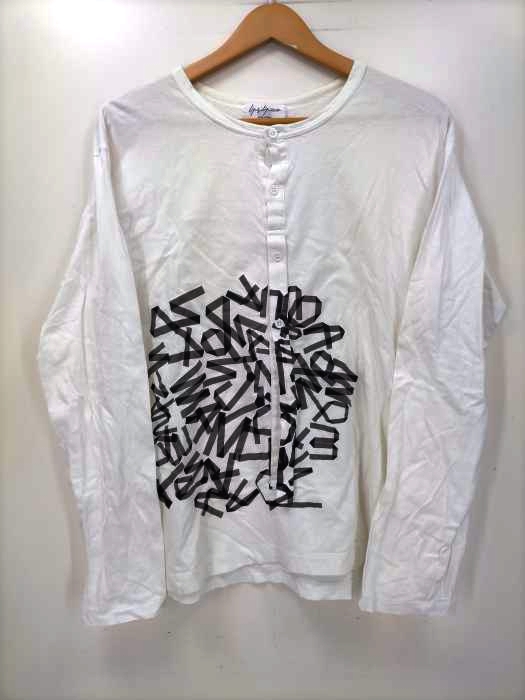 Yohji Yamamoto POUR HOMME(ヨウジヤマモトプールオム) テープロゴヘンリネックカットソー メンズ JPN：3
