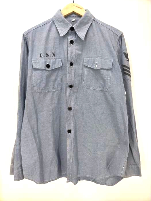 ユーズドフルギ USED古着 US NAVY L/Sシャンブレーシャツ メンズ 表記無
