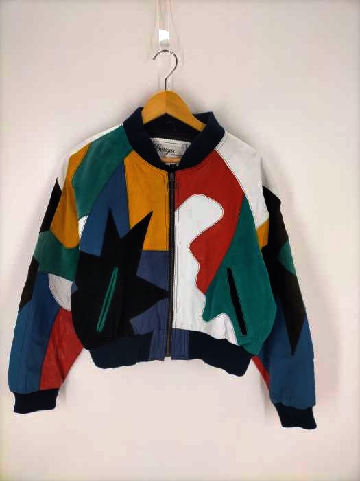 USED古着(ユーズドフルギ) lougar international 90S パッチワークレザーブルゾン メンズ JPN：L