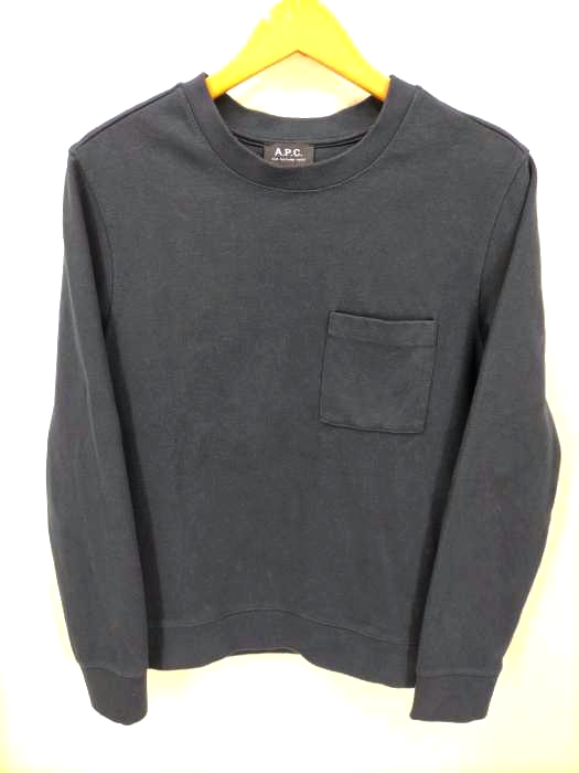 アーペーセー A.P.C. 度詰め ポケットクルーネックスウェット メンズ JPN：XS