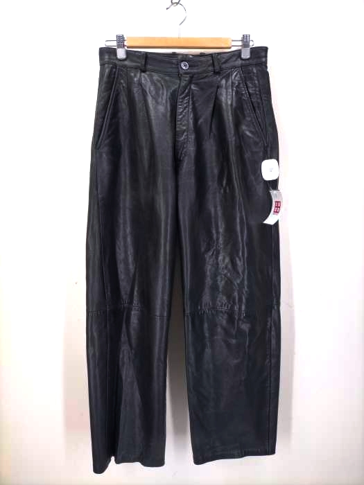 マイケルホーバン MICHAEL HOBAN 80S 2タックレザーワイドパンツ メンズ  30