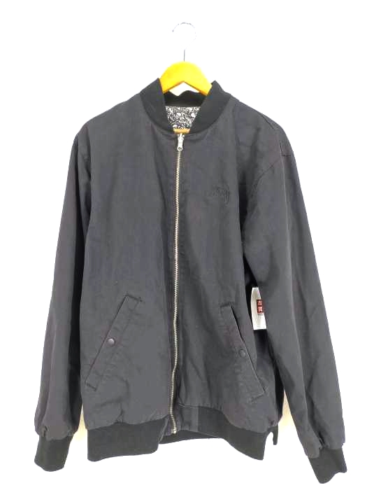 ステューシー Stussy スカル総柄 リバーシブルMA-1 メンズ JPN：L